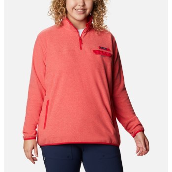 Columbia Harborside II Fleece Plus Size, Pullover Rojos Para Mujer | 958041-DQN